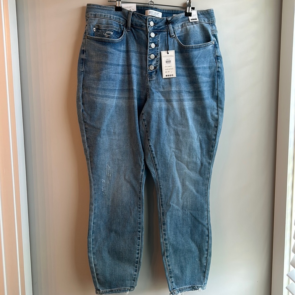 Judy Blue Skinny Fit High Waist Medium Wash Jeans 16W Style JB88279 NWT